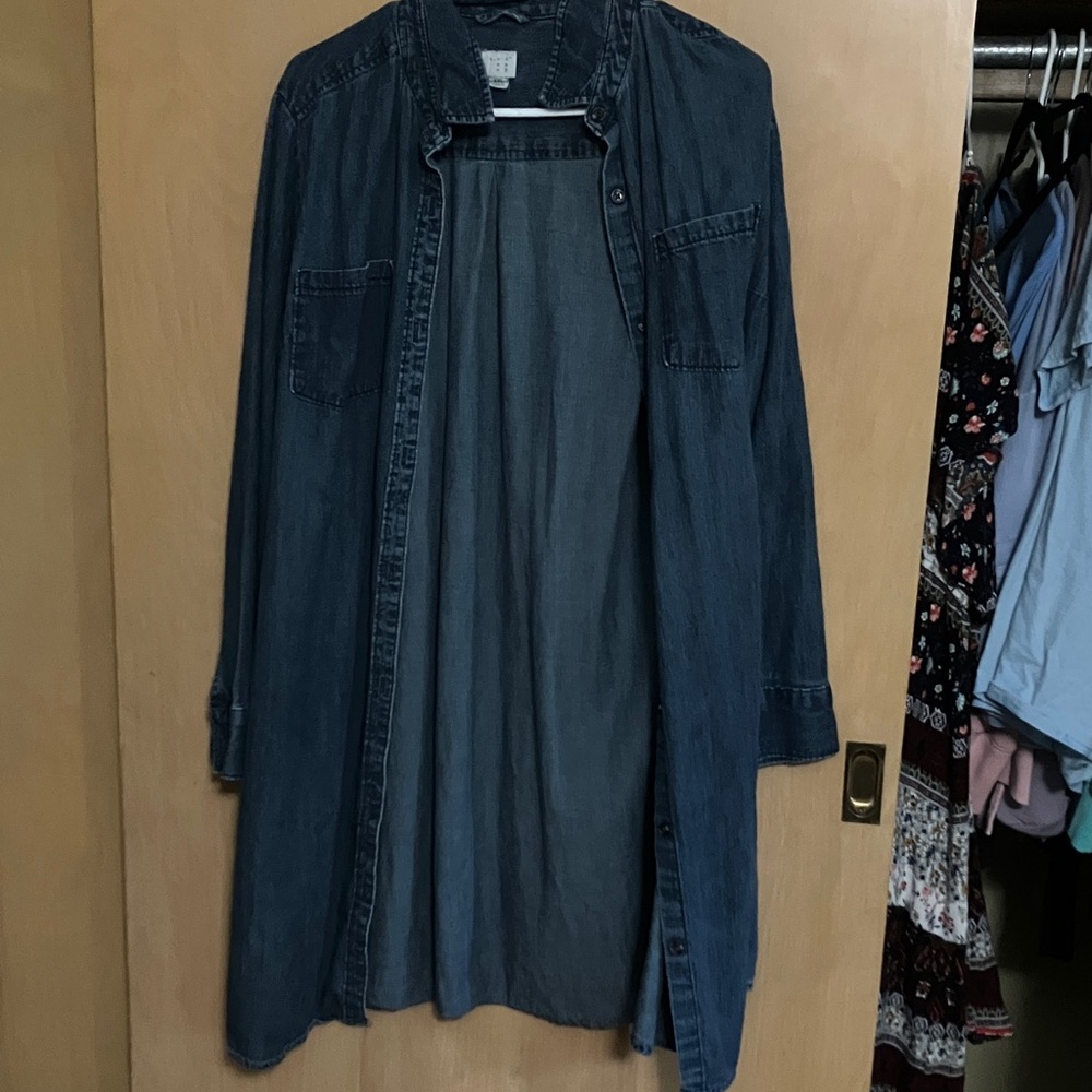 AND Dark Blue Denim Midi Dress